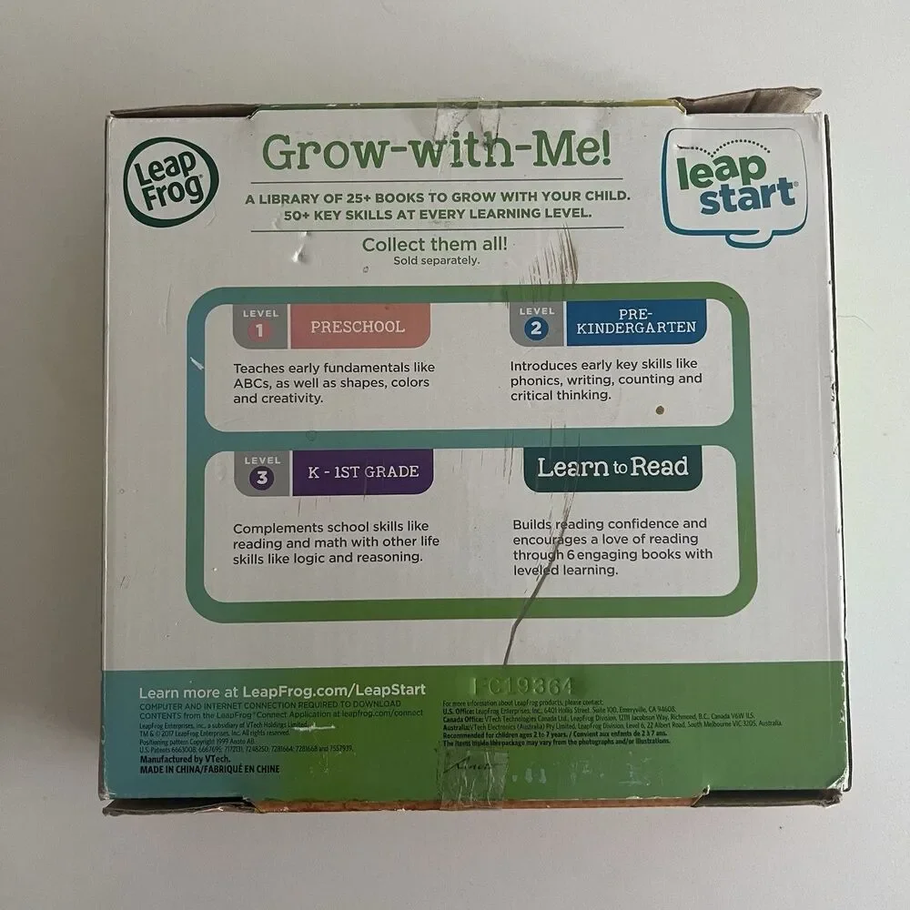LeapFrog LeapStart Level 1 Activity 4 Book Pack Bundle 489400 Preschool Open Box